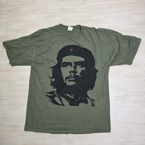 Vintage‎ 90's CHE Guevara Korda Shirt Green Olive Size XL Delta